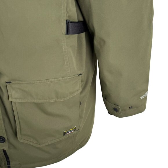 L.L. Bean Maine Mountain Parka Down Coat Womens 3X Green Faux Fur Tek CJ-2207 - Picture 6 of 11